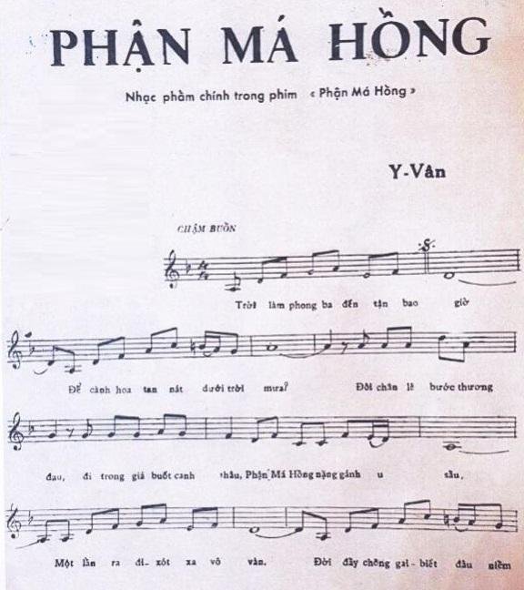 Sheet nhạc Phận Má Hồng